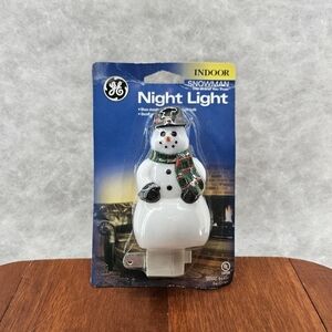 Christmas Snowman Night Light GE New In‎ Package Vintage Holiday Decor